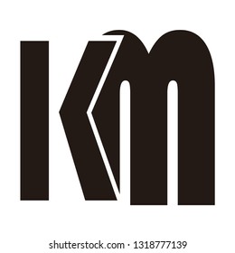 KM LETTER VECTOR LOGO