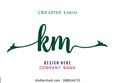 KM lettering logo is simple, easy to understand and authoritative