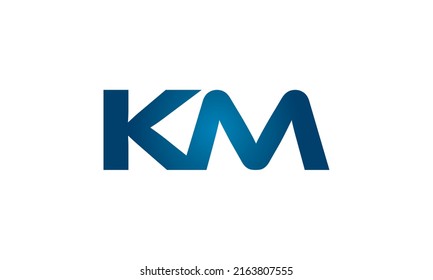 Icono de logotipo de letras vinculadas de KM