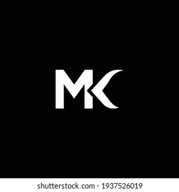 KM o MK abstracto sobresaliente negocio profesional impresionante marca artística empresa de diferentes colores ilustración logo
