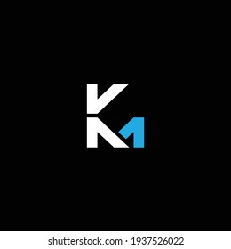 KM or MK abstract outstanding professional business awesome artistic branding company different colors illustration logo