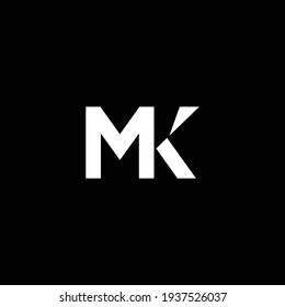 KM o MK abstracto sobresaliente negocio profesional impresionante marca artística empresa de diferentes colores ilustración logo