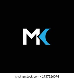 KM or MK abstract outstanding professional business awesome artistic branding company different colors illustration logo