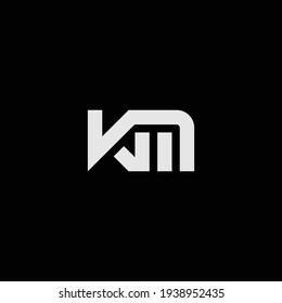 KM or MK abstract outstanding professional business awesome artistic branding company different colors illustration logo