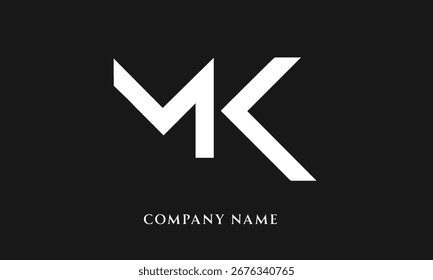 KM, MK Letras Letras Logo Monograma (5000x3000 pixels, 300dpi)