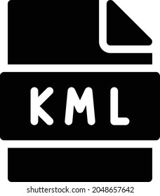 KML file vector glyph flat icon