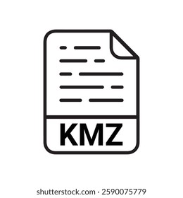 KMZ File Icon vector design on white background