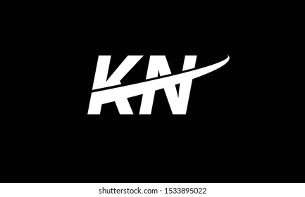 KN abstract vector logo monogram template