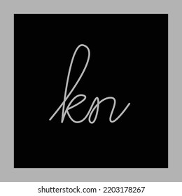 KN initial based vector logo. Handwriting logo. Suitable for beauty, fashion, cosmetics, personal branding, and company. 