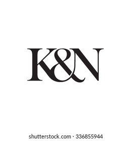 K&N Initial logo. Ampersand monogram logo