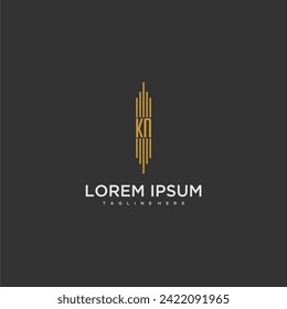 KN initial monogram business logo