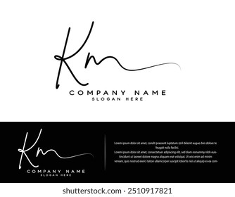 KN K N logotipo inicial da assinatura manuscrita