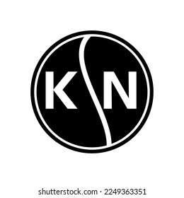 KN Brief Logo Design.KN kreative erste KN Buchstaben Logo Design. KN Creative Initials Buchstaben Logo Konzept. 
