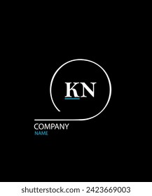 KN Letter Logo Design. Unique Attractive Creative Modern Initial KN Initial Based Letter Icon Logo