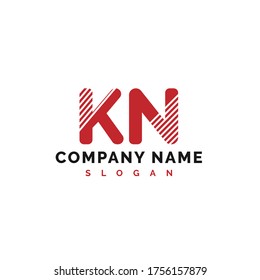 KN Letter Logo Design. KN letter logo Vector Illustration - Vector