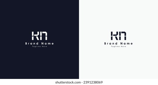 Diseño del logotipo vectorial de las letras de KN