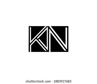 KN logo, creative KN logo design template vector