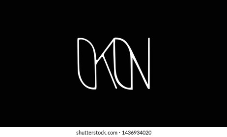 KN logo design template vector illustration