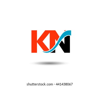 KN Logo. Vector Graphic Branding Letter Element
