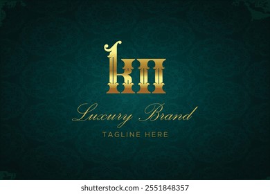 KN LUXURY LETTER LOGO DESIGN. It is a luxury letter monogram logo, this logo is made by combining two letters