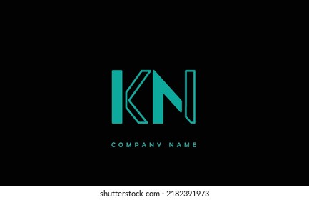 KN, NK Abstract Letters Logo Monogram