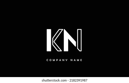 KN, NK Abstract Letters Logo Monogram