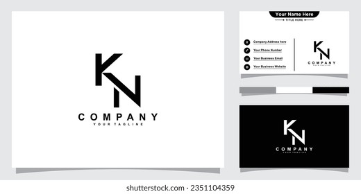 KN, NK Initial Letter Icon Logo Design Vector Illustration