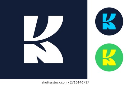 Buchstaben des KN- oder VN-Logos