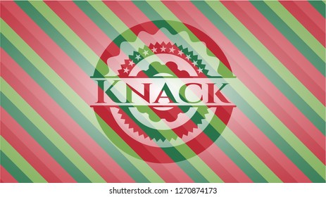 Knack christmas badge.