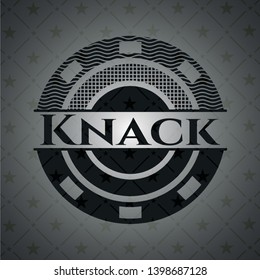 Knack retro style black emblem. Vector Illustration. Detailed.
