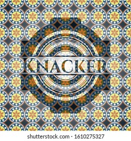 Knacker arabic emblem. Arabesque decoration.