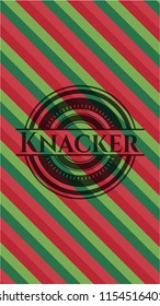 Knacker christmas colors emblem.