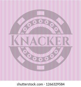 Knacker pink emblem. Retro