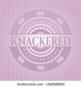 Knackered realistic pink emblem