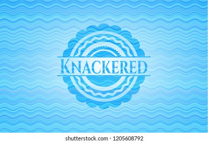 Knackered water representation style emblem.