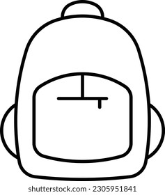 knapsack backpack bag haversack camping Outline