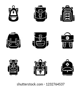 Knapsack Icons Set Simple Set 9 Stock Vector (Royalty Free) 1232764537 ...