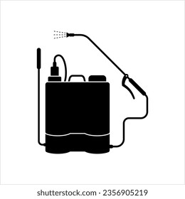 Knapsack Sprayer Icon, Insecticide, Pesticide, Chemical Sprayer Icon Vector Art Illustration