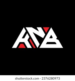 KNB triangle letter logo design with triangle shape. KNB triangle logo design monogram. KNB triangle vector logo template with red color. KNB triangular logo Simple, Elegant, and Luxurious design.