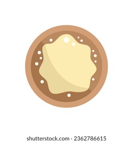 Knead dough icon flat vector. Pizza pastry. Baking roll isolated