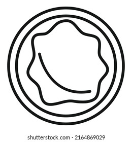 Knead dough icon outline vector. Pizza pastry. Baking roll