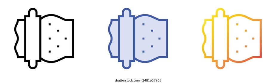 knead icon. Linear, Blue Fill and Gradient Style Design Isolated On White Background