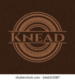 Knead wooden emblem. Retro. Vector Illustration.