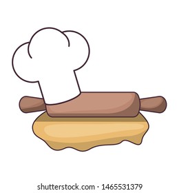 kneading rolling pin and kitchen hat