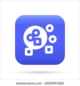 K-Nearest Neighbors violet 3D icon