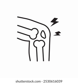 knee ache icon sign vector