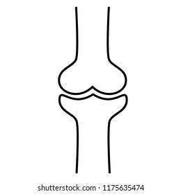 knee ball icon on white background. flat style. knee ball icon for your web site design, logo, app, UI. 	knee sign. 