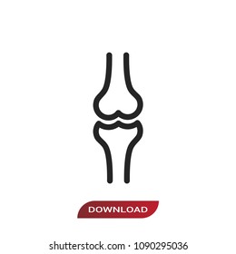 Knee ball icon vector