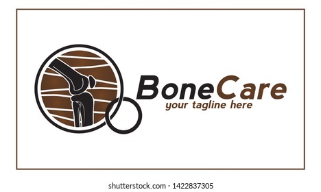 knee bone care logo design. simple human knee bone sign or symbol. vector illustration element