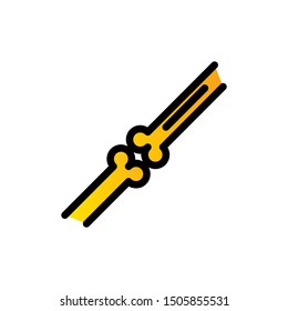 knee bone filled line icon sign. knee bone symbol, logo illustration. Different style icons set. Pixel perfect vector graphics - Vector